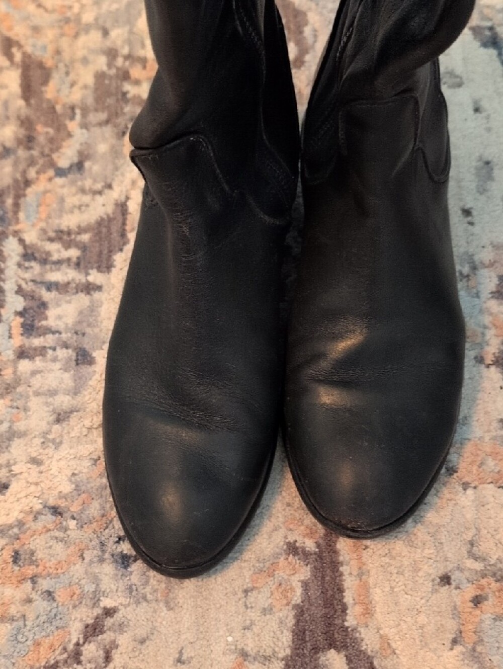 Classic Frye Black Knee-High Leather Women's Boots - Picture 7 of 15